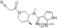 Molecular Structure of 1092578-46-5 (3-((3R,4S)-4-Methyl-3-(methyl(7h-pyrrolo[2,3-d]pyrimidin-4-yl)amino)piperidin-1-yl)-3-oxopropanenitrile)